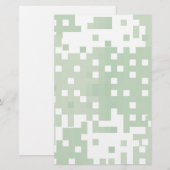Green Suare Pixel Pattern Briefpapier (Vorne/Hinten)