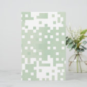 Green Suare Pixel Pattern Briefpapier (Stehend Vorderseite)