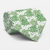 Green Suare Pixel Pattern Krawatte (Gerollt)
