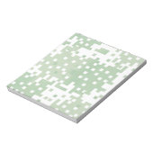 Green Suare Pixel Pattern Notizblock (Rotiert)