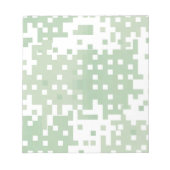 Green Suare Pixel Pattern Notizblock (Vorderseite)