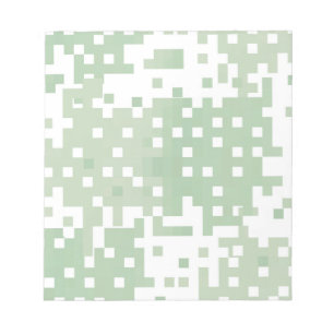 Green Suare Pixel Pattern Notizblock