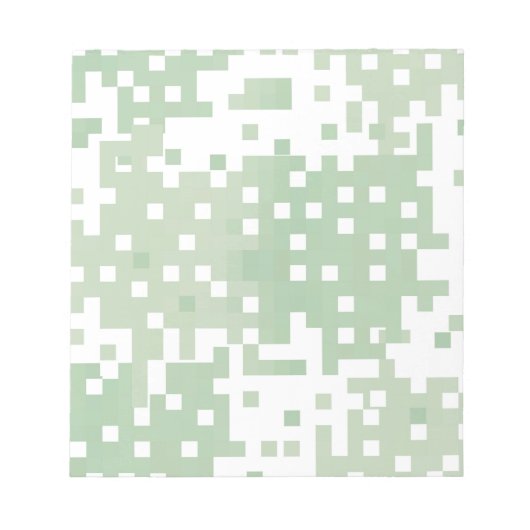 Green Suare Pixel Pattern Notizblock (Vorderseite)