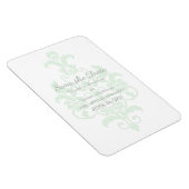 Green subtile Damask Save the Date Flexi Magnet (Rechte Seite)