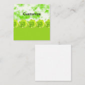 Green Succulate Flat Note Card Mitteilungskarte (Vorne/Hinten)