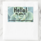 Green Succulate Name Tag Stickers (Tasche)