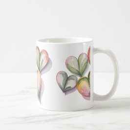 Green succulent heart mug kaffeetasse