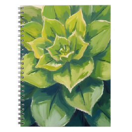 Green Succulent Plant Painting Botanical Notizblock