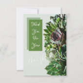 Green Succulent Wedding Dankeschön Karten (Vorderseite)