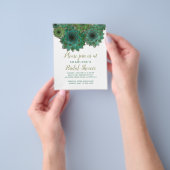 Green Succulents Budget Bridal Dusche Einladung Flyer (Gruppe)