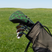Green Succules Lattice Muster Golf Head Cover Headcover (In SItu)