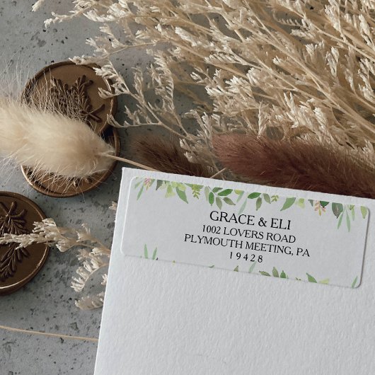 Green Summer Destination Return Address Label