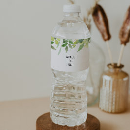 Green Summer Destination Water Flasche Label Wasserflaschenetikett