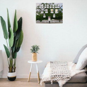 Green Summer Family Tree Foto Poster