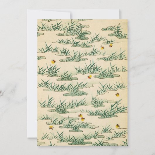 Green Summer Firefly art Einladung (Vorderseite)