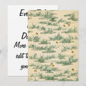 Green Summer Firefly art Einladung (Vorne/Hinten)