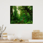 Green Summer Forest Painting Print von Nephele Poster (Küche)