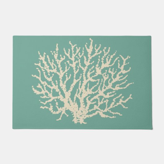 Green Summer Sea Coral Doormat Rug Fußmatte (Vorderseite)