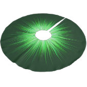Green Sunburst Pattern Polyester Weihnachtsbaumdecke (Schrägansicht)
