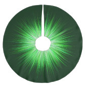 Green Sunburst Pattern Polyester Weihnachtsbaumdecke (Vorderseite)