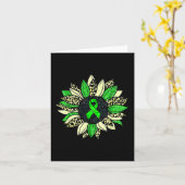 Green Sunflower Kidney Disease Awareness Warr Karte (Gelbe Blume)