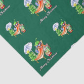 Green Sunny Funny Merry Weihnachtsmuster Seidenpapier (Detail)