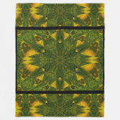 Green Sunshine Blume Fleecedecke (Vorderseite)