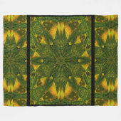Green Sunshine Blume Fleecedecke (Vorderseite (Horizontal))