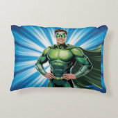 Green Superhero Boys Birthday Party Gift Dekokissen (Rückseite)