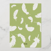 Green Swan Baby Foil Einladung (Rückseite)