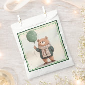 Green Sweater Bär mit Fall Kariert Scarf Geschenktütchen (Ausgeschnitten)