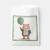 Green Sweater Bär mit Fall Kariert Scarf Geschenktütchen (Vorderseite)