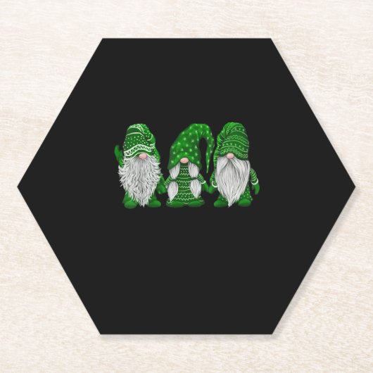 Green Sweater Gnome St. Patrick's Day Irish Gnome Untersetzer (Vorderseite)