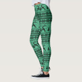 Green Sweater Rentier Weihnachten Leggings (Links)