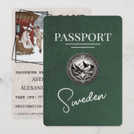 Green Sweden Passport Save the Date