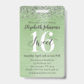 Green Sweet 16 Geburtstag VIP Ausweis (Rückseite)