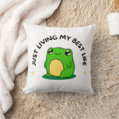 Green Sweet Cute Simple Frog Character Pillow Kissen (Decke)