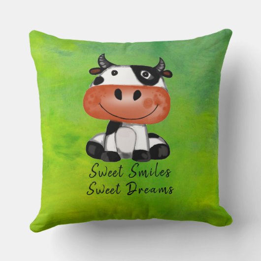 Green Sweet Lächeln - Sweet Dreams Throw Kissen (Rückseite)