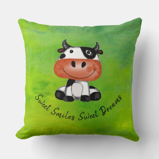 Green Sweet Lächeln - Sweet Dreams Throw Kissen (Vorderseite)
