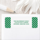 Green Sweet Polka Dot Holiday Address Labels (Insitu)