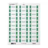 Green Sweet Polka Dot Holiday Address Labels (Vorne)