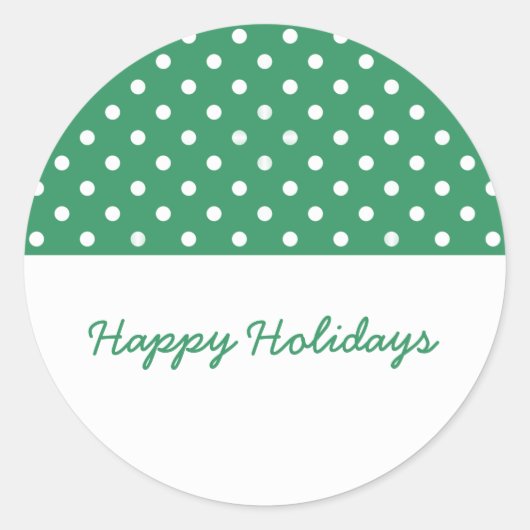 Green Sweet Polka Dot Holiday Stickers (Vorderseite)