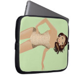 Green Swimsuit Girl Laptop Case (Vorne Rechts)