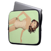 Green Swimsuit Girl Laptop Case (Vorderseite Links)