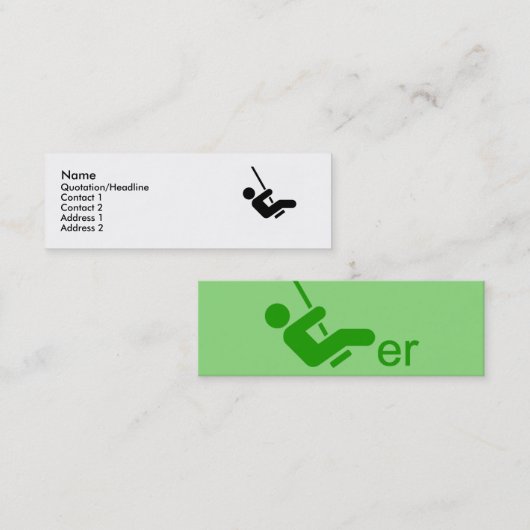 Green Swinger Calling Card Mini Visitenkarte (Vorne/Hinten)