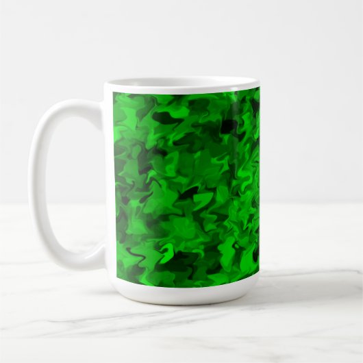 Green Swirl 15oz Tasse (Links)