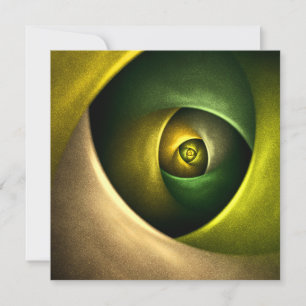 Green Swirl Floral Modernes Abstraktes Kunstmuster