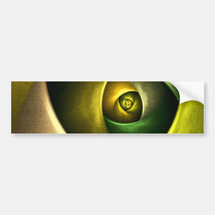Green Swirl Floral Modernes Abstraktes Kunstmuster Autoaufkleber