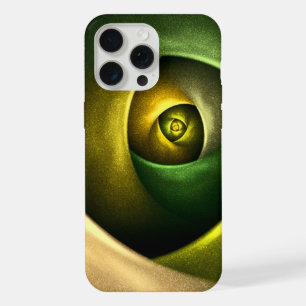 Green Swirl Floral Modernes Abstraktes Kunstmuster iPhone 15 Pro Max Hülle