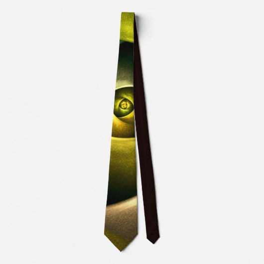 Green Swirl Floral Modernes Abstraktes Kunstmuster Krawatte (Vorderseite)